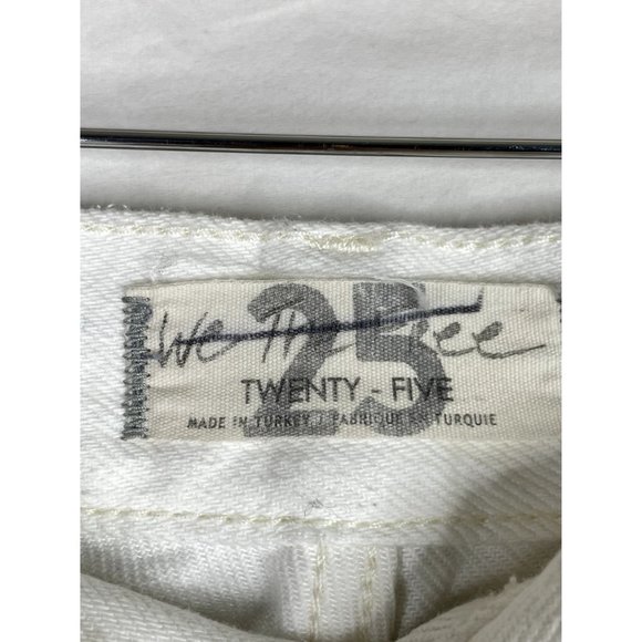 Free People Distressed Button Fly Jeans size 25 White - Picture 2 of 6